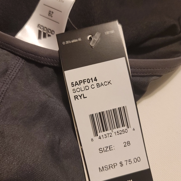 Adidas Solid C Back Infinitex One Piece Swimsuit - Picture 3 of 7